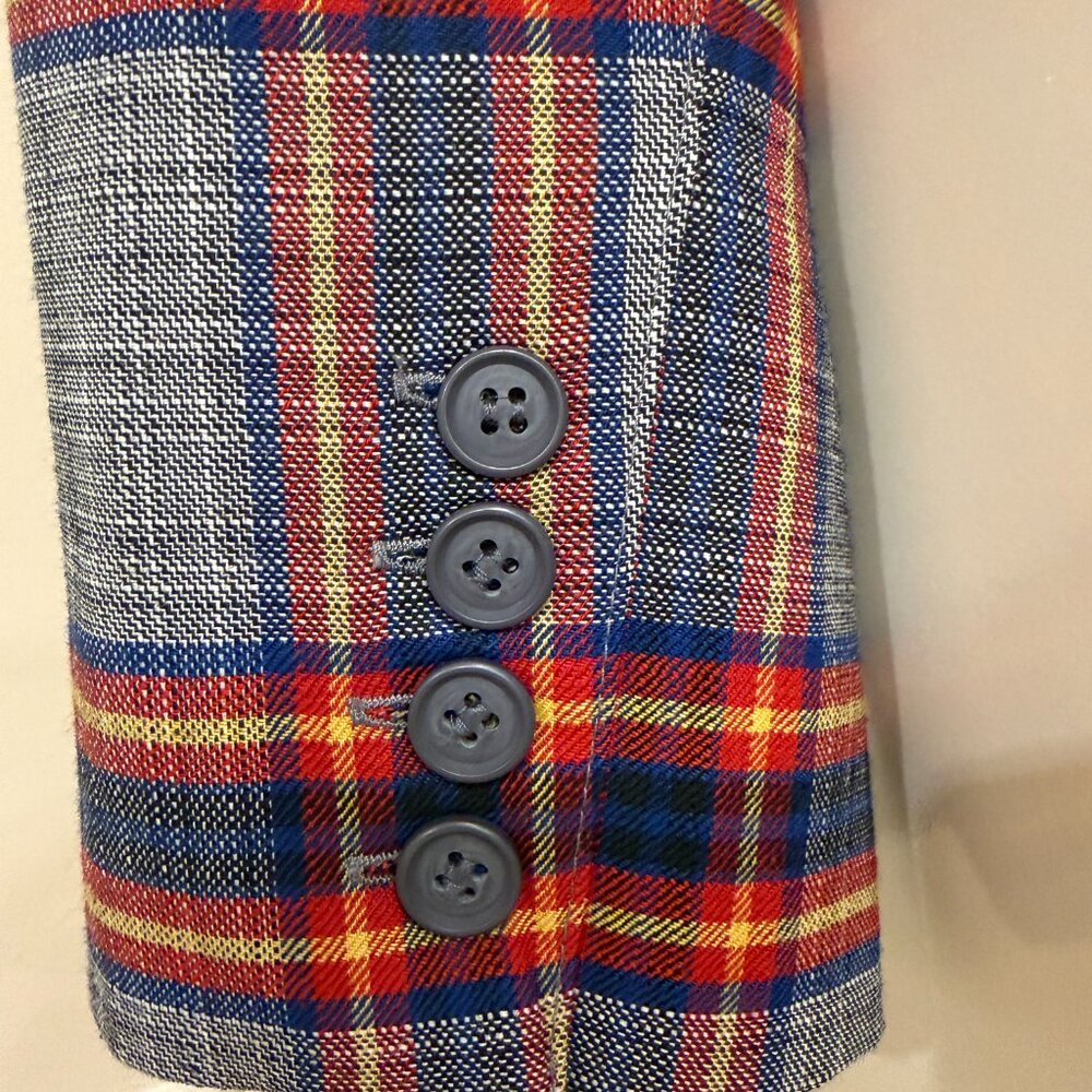 Smythe Plaid Double Breasted Blazer (8) & Karen Millen red top - Picture 7 of 13